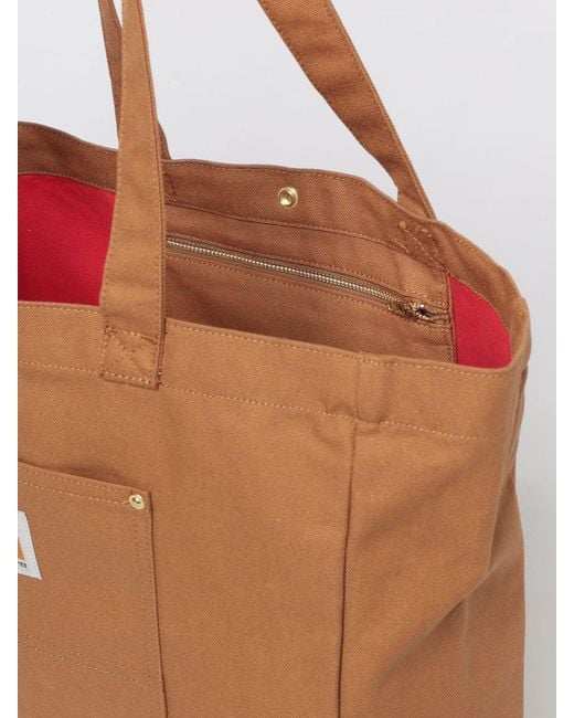 Carhartt Brown Bay Tote Organic Cotton Shoulder Bag for men