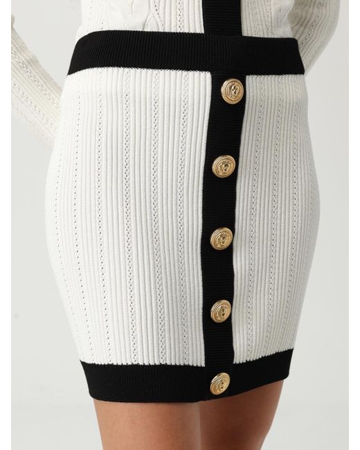Balmain White Skirt