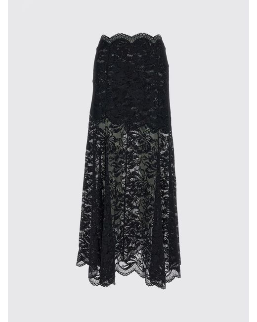 Rabanne Black Lace Long Skirt