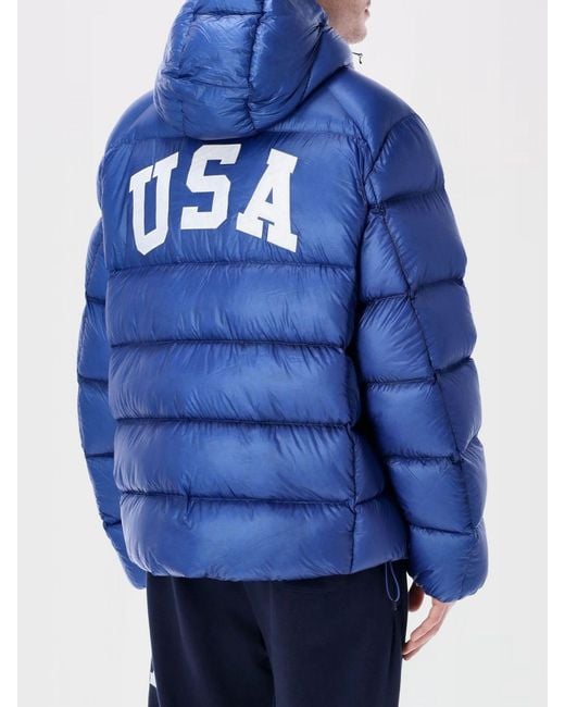 Polo Ralph Lauren Blue Quilted Padded Nylon Down Jacket for men
