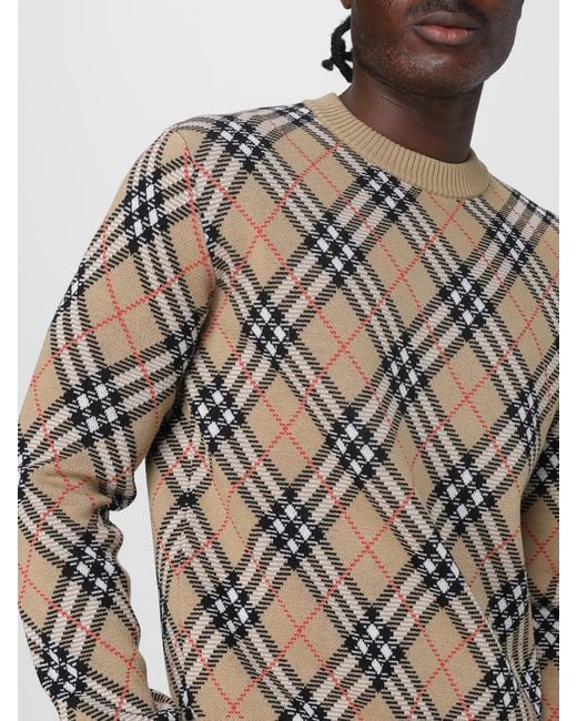 Burberry Natural Knit Argyle Sweater for men