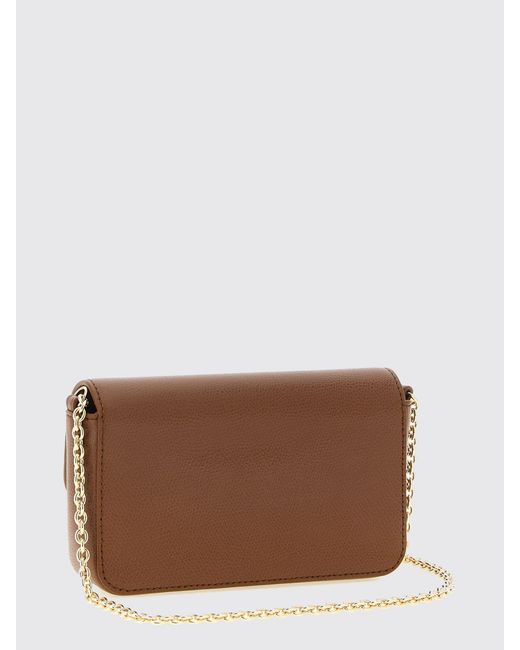Furla Brown 1927 Mini Grained Leather Bag With Twist-Lock Closure