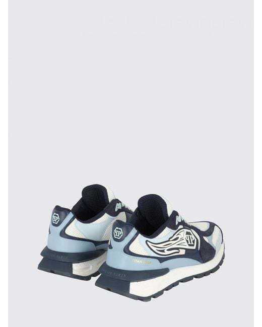 Philipp Plein White Leather And Mesh Sneakers for men