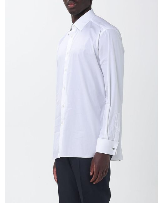 Zegna White Classic Stretch Poplin Shirt for men