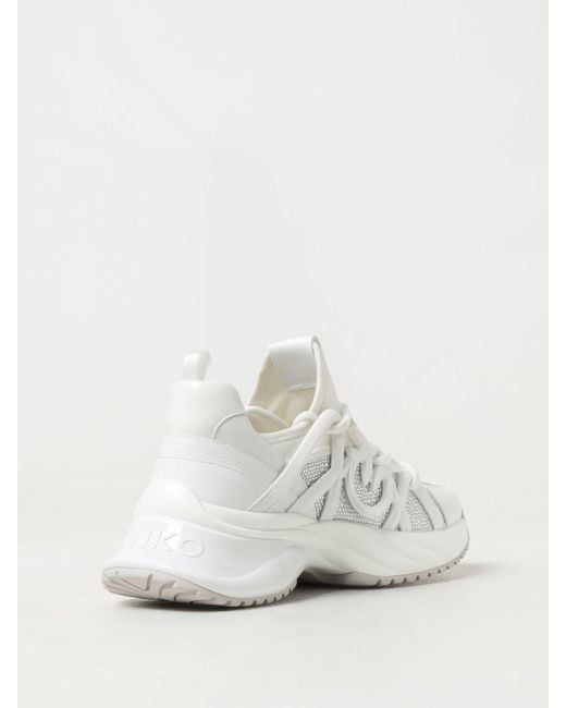 Sneakers slip-on Ariel con strass di Pinko in White