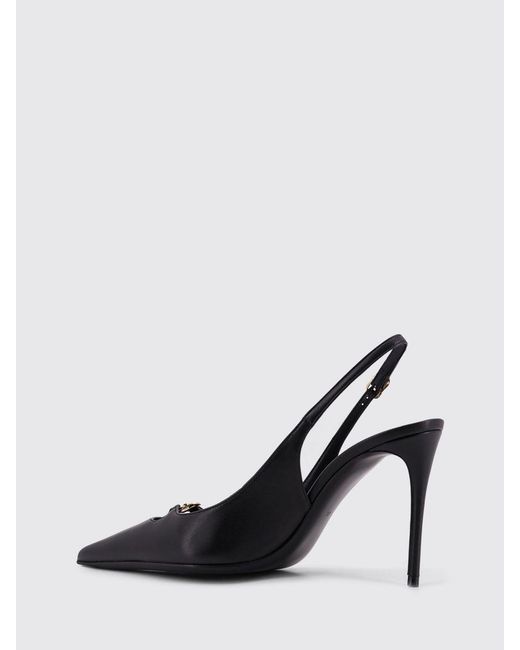 Dolce & Gabbana Black Dolce &Amp Gabbana Leather Slingback Pumps