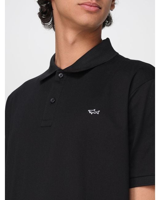 Paul & Shark Black Polo Shirt for men