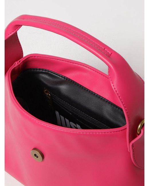 Borsa A Mano Con Logo Serpenti di Just Cavalli in Pink