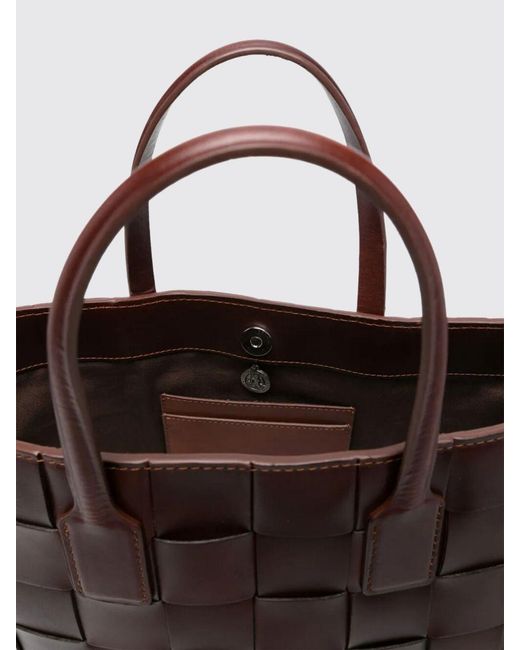 Dragon Diffusion Brown Braided Leather Pino Bag