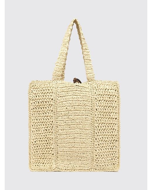 Gianni Chiarini Natural Nefeli Crochet Raffia Bag