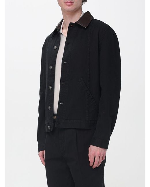 Brunello Cucinelli Blue Cotton Shirt Jacket for men