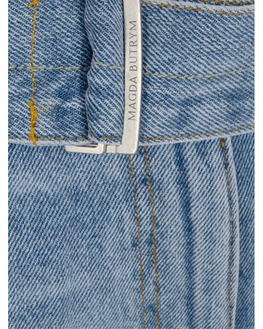 Magda Butrym Blue Denim Wide Leg Jeans