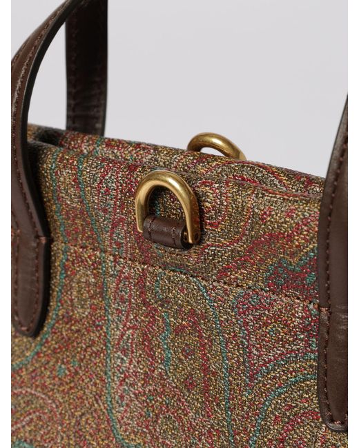 Etro Brown Shopping Talk Small Bag