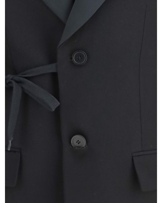 Balenciaga Black Double Breasted Wool Blazer