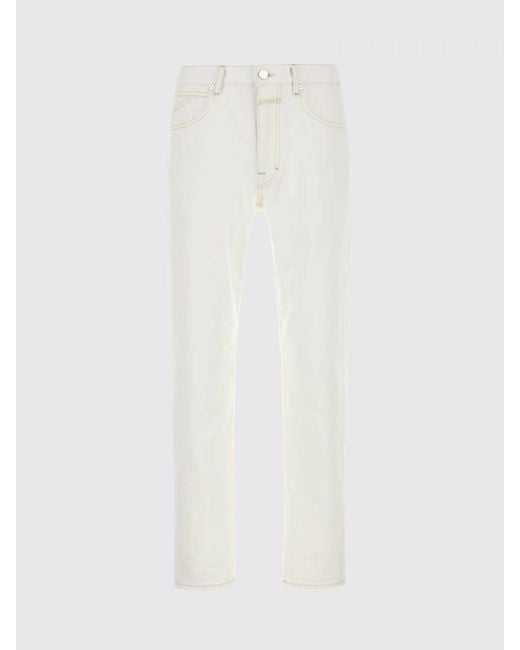 Closed White Cooper Straight Fit Five-Pocket Stretch Cotton Denim Jeans for men