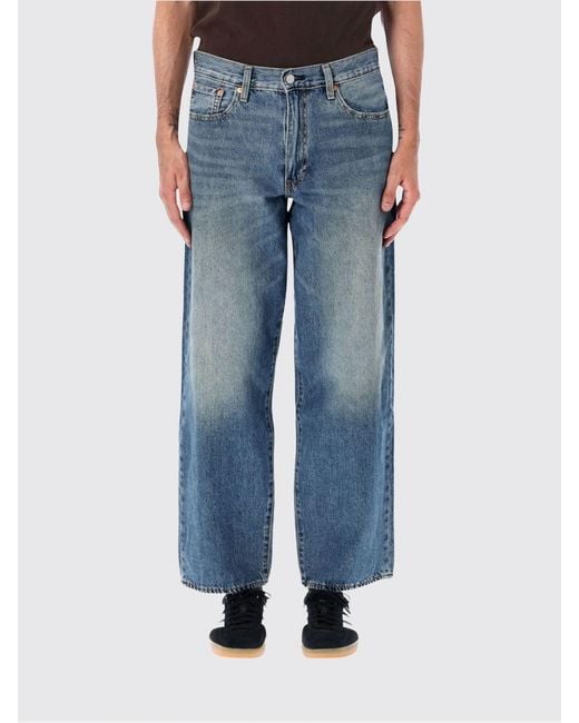 Levi's Blue 578 Mid-Rise Wide-Leg Jeans for men