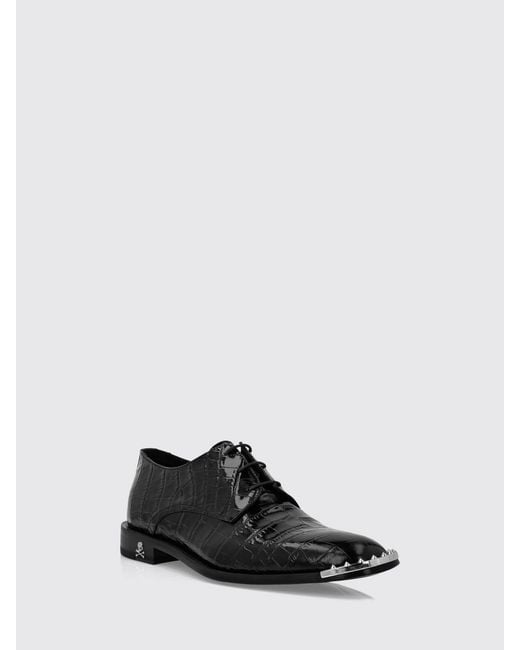 Philipp Plein White Tapered-Toe Derby Shoes for men