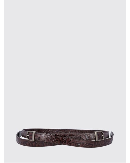 Low Classic White Two Way Buckle Leather Belt