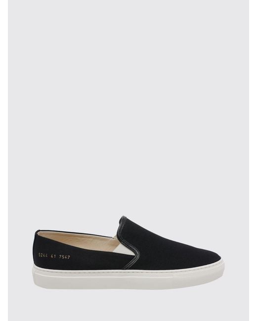 Common Projects White Suede Slip-On Sneakers With Foil-Stamped Logo for men