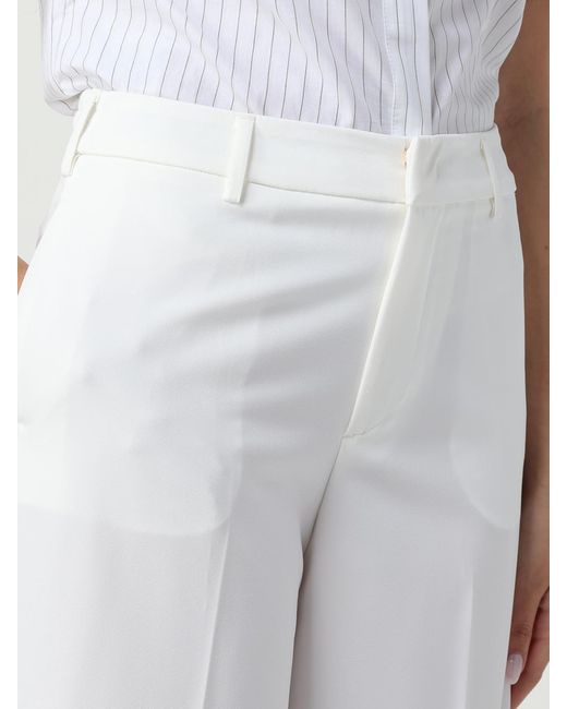 PT Torino White Crêpe Trousers