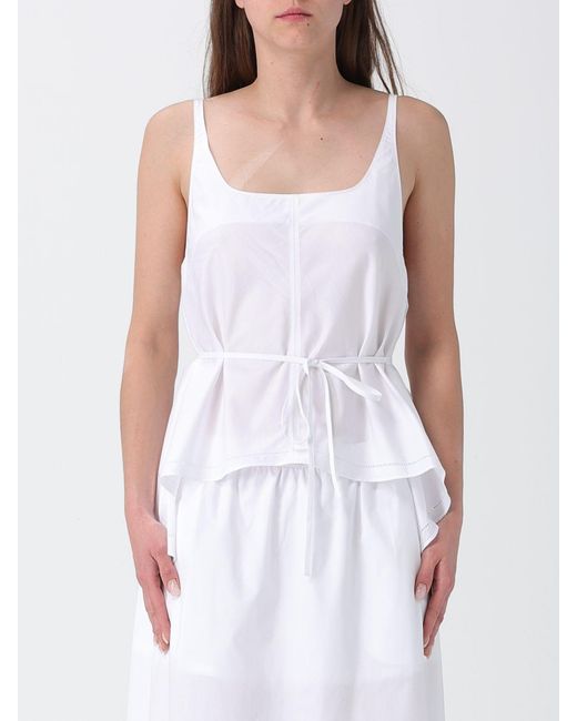 Low Classic White Cotton Top