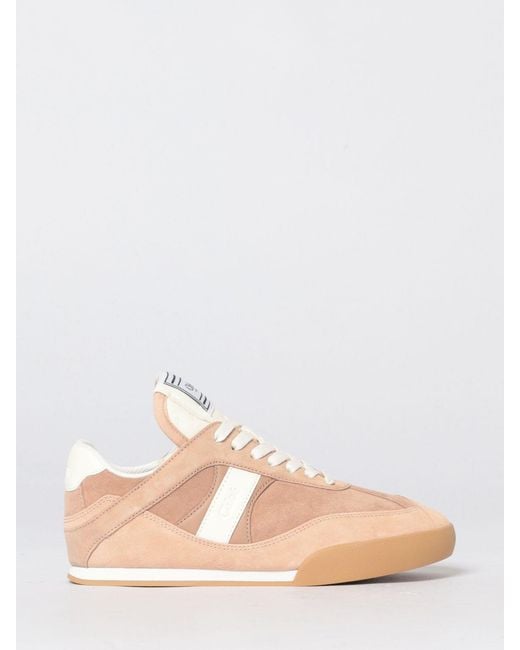 Chloé Pink Chlo&Eacute Kick Suede Sneakers