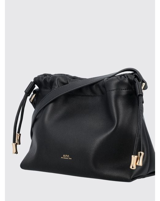 Mini Borsa A Tracolla Ninon Con Chiusura A Coulisse E Tracolla Regolabile di A.P.C. in Black