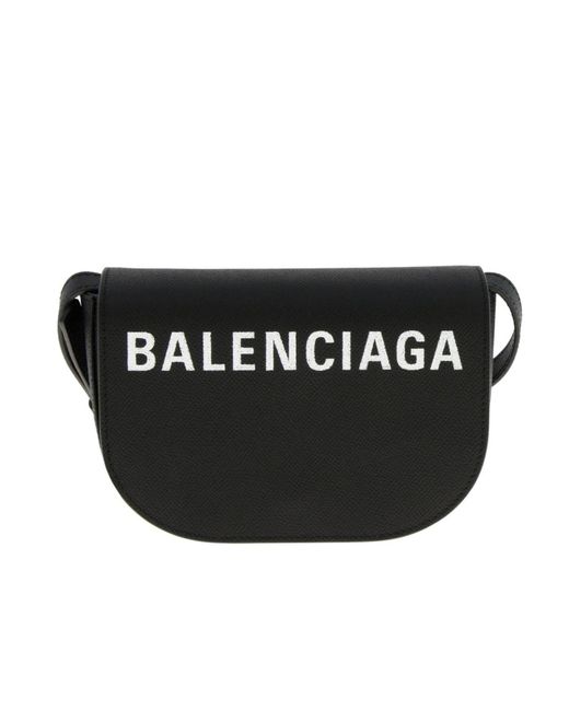 Balenciaga Black Ville Day Leather Crossbody Bag