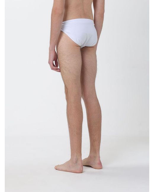 EA7 White Polyester Brief Swimsuit for men