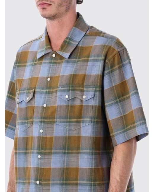 Levi's Blue Checked Cotton Shirt for men
