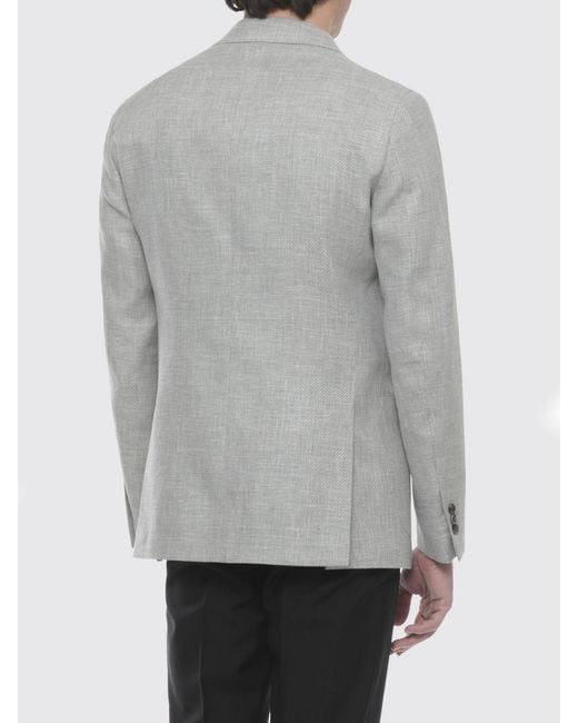 Lardini Gray Single-Breasted Blazer for men