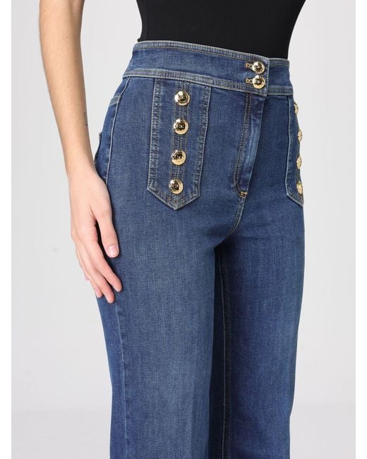 Elisabetta Franchi Blue Slim Fit Denim Jeans