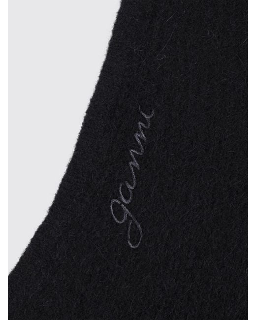 Ganni Black Soft Wool Balaclava