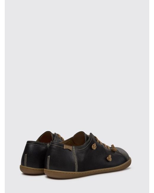 Camper White Twins Smooth Leather Slip-On Trainers With Embroidered Details for men