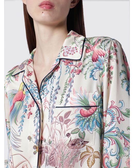 Etro White Paisley Print Twill Shirt