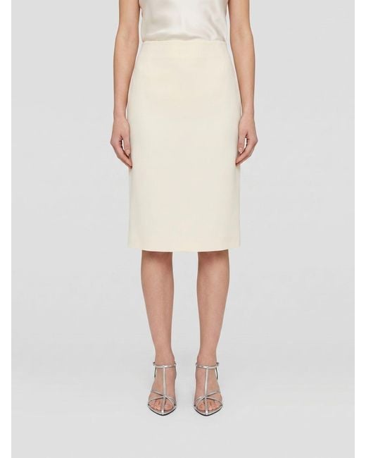 Jil Sander Natural Polyester Pencil Skirt