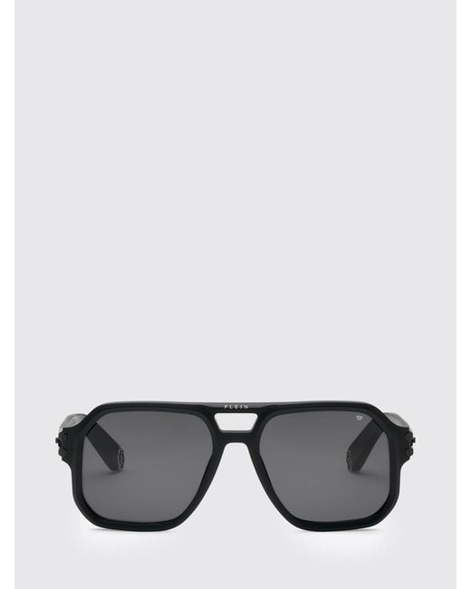 Philipp Plein Gray Icon Aviator Sunglasses for men
