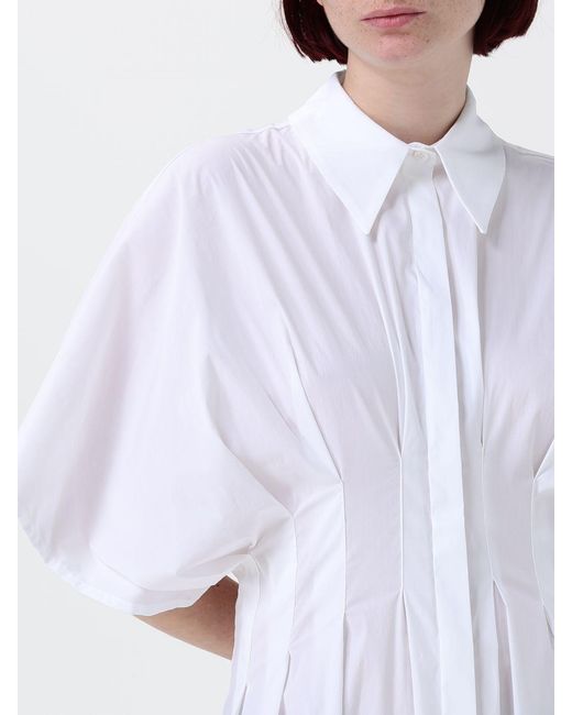 Liviana Conti White Midi Shirt Dress
