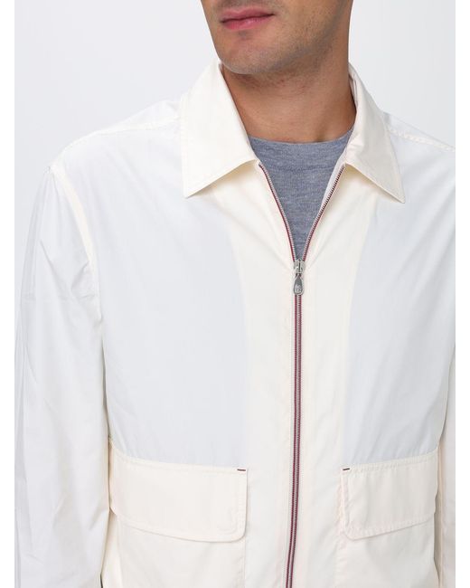 Brunello Cucinelli White Polyester Shirt Jacket for men