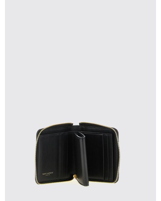 Saint Laurent Black Matelassé Nappa Wallet