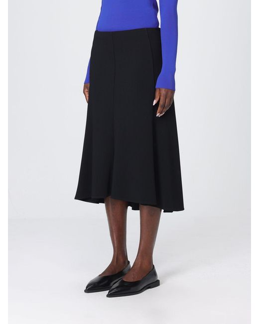Jil Sander Blue Viscose Blend Skirt