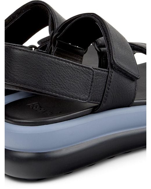 Camper Blue Pelotas Flota Up Grained Leather Sandals