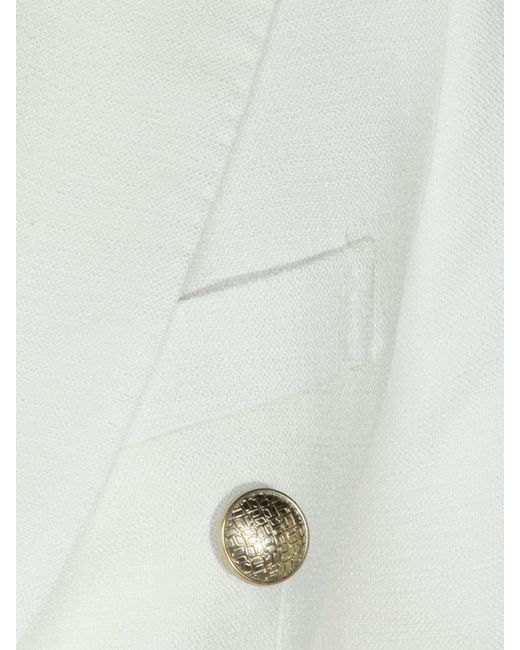 Tagliatore White Double-Breasted Blazer