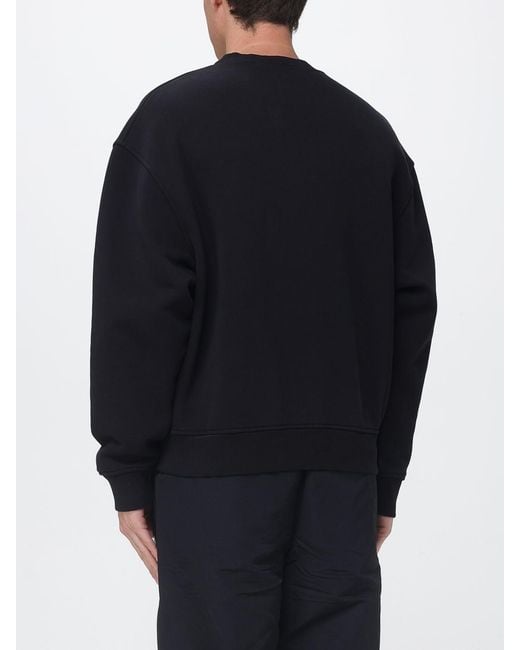 Palm Angels Blue Teddy Bear Cotton Sweatshirt With Embroidery for men