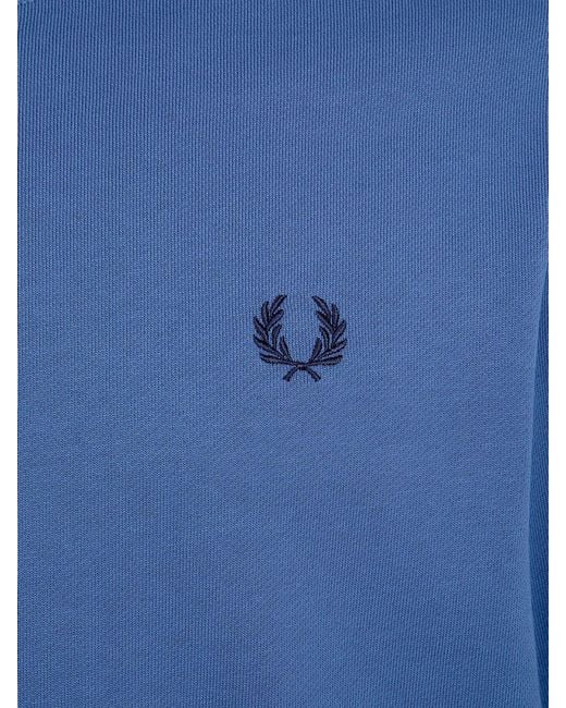 Sudadera De Algodón Fred Perry de hombre de color Blue