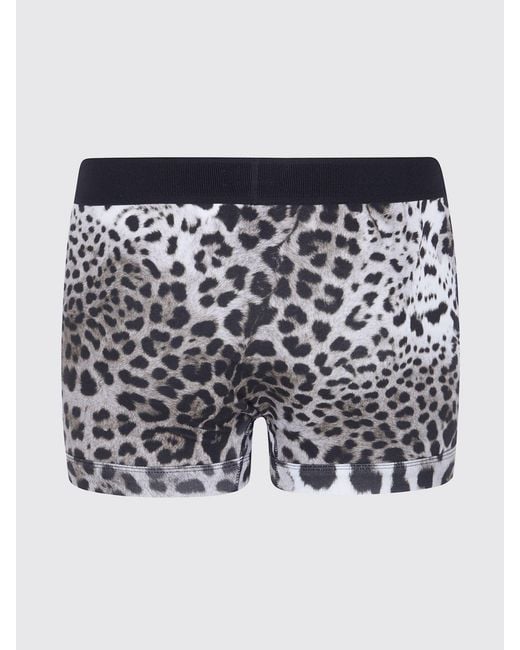 Tom Ford Blue Animalier Print Stretch-Cotton Boxer Shorts With Jacquard Logo Waistband for men