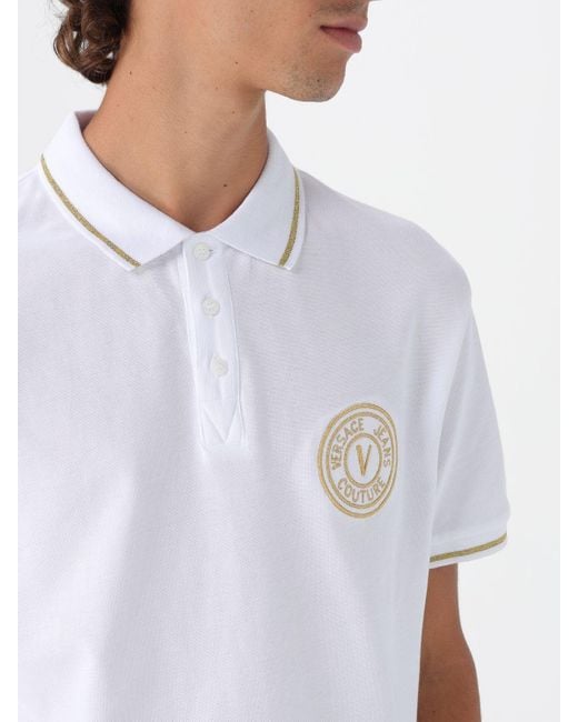 Versace Jeans Couture White Polo Shirt for men