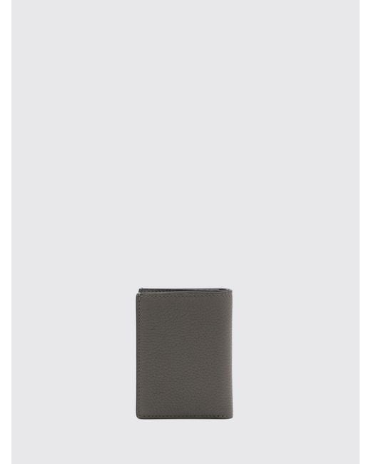 Tom Ford White T-Line Grained Calf Leather Bifold Card Holder With Laminated Logo for men