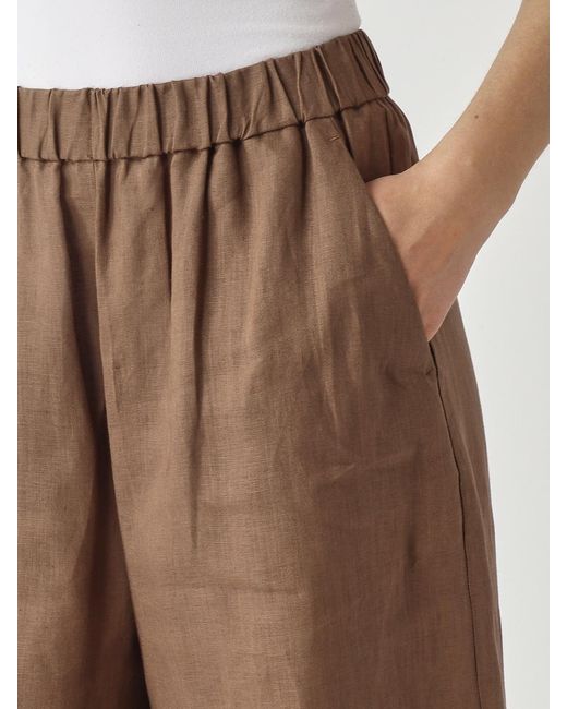 Max Mara Natural Linen Crop Trousers