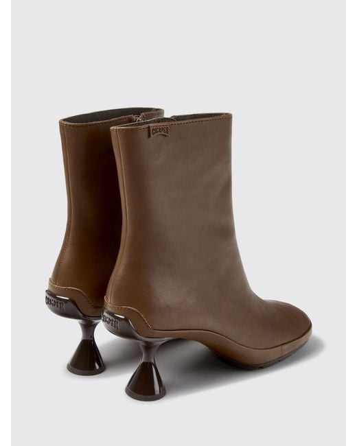 Camper Brown Flat Ankle Boot